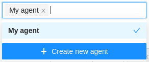 agents selector dropdown