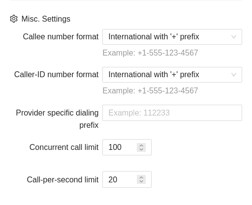 Gateway Rate Controls