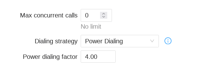 Dialing Strategy Controls